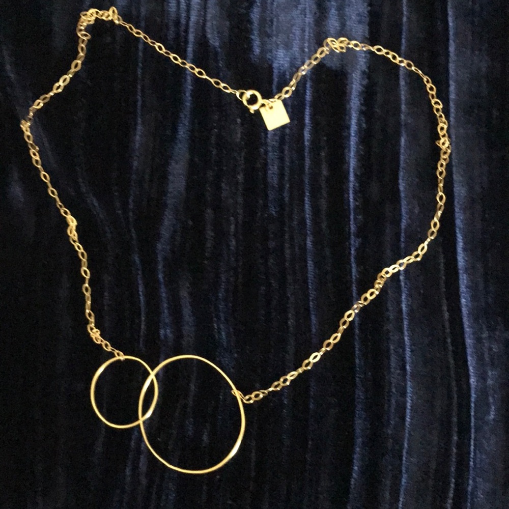 14k gold ginnette ny  Circle fusion Necklace